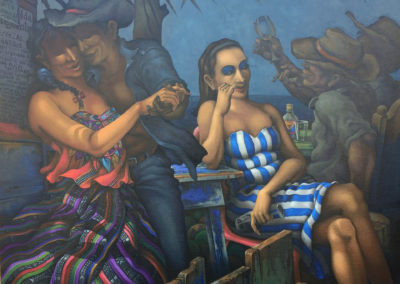 Las Dos Guatemalitas by Alfredo Garcia Gil, Guatemalan fine artist, 39.5"x31.5". Oil on canvas. Price US$3,500