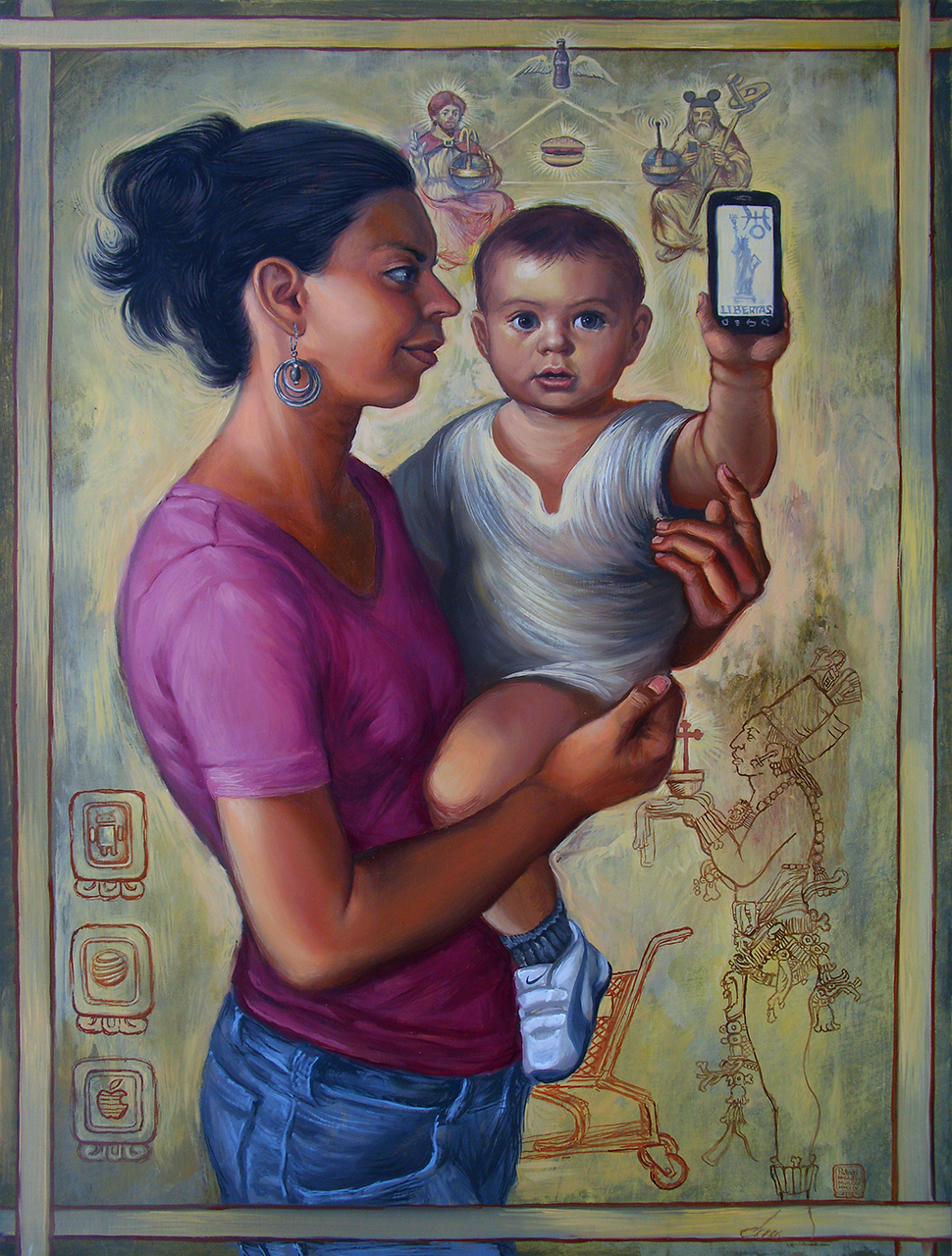 The Creed (2014) - Patrick McGrath Muñiz - Puerto Rican contemporary fine artist - oil on panel - 18" x 24" - US$. 3250.