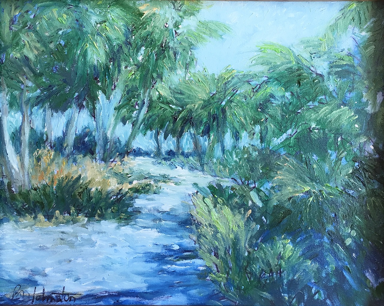 Beach Trail - Brian M. Johnston - North American Impressionist Artist - oil on canvas - 11" x 14" - US$ 800.
