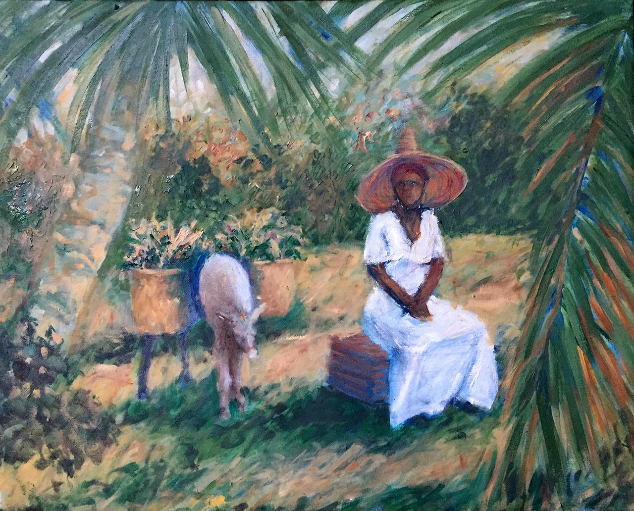 Rest stop - Brian M. Johnston - North american impressionist artist - 16" x 20" - oil on canvas - US$.1350.
