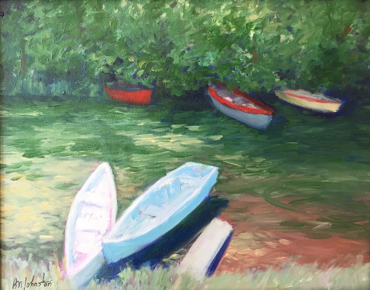 Tampico Coastal Creek - Brian M. Johnston - North american Impressionist Artist - oil on canvas - 16" x 20" - US$. 1350.
