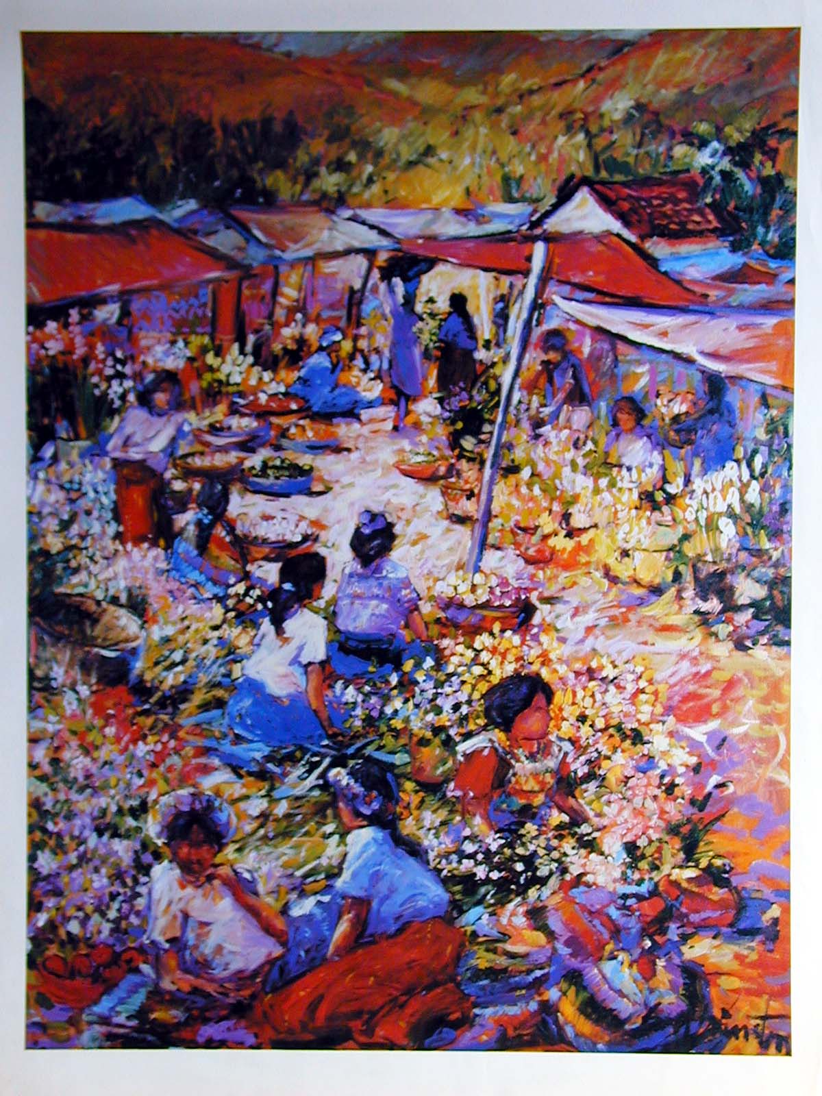 Mercado al sol - Brian M. Johnston - North American Impressionist Artist - 21.5" x 28" limited edition print - US$35.