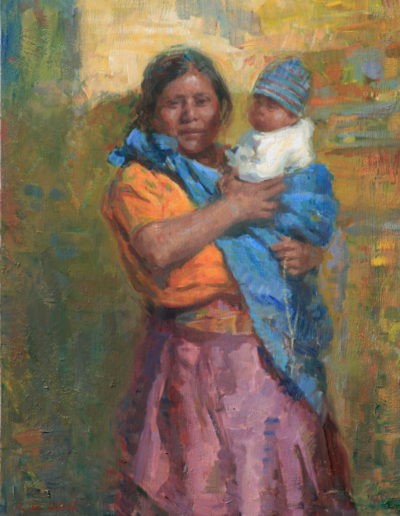 Santa Maria de Jesus madre - William Kalwick Jr. - North American fine artist - 12" x 16". Oil on canvas. Price US$2,000.