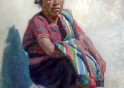 Santa Catarina Palopo Woman - William Kalwick Jr. - North American fine artist- 16" x 20". Oil on canvas. Price US$3,000.